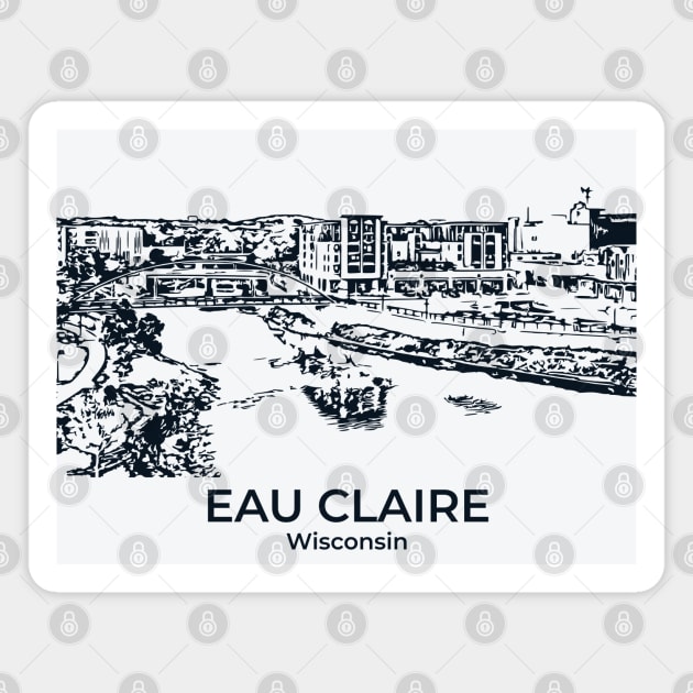 Eau Claire - Wisconsin Magnet by Lakeric